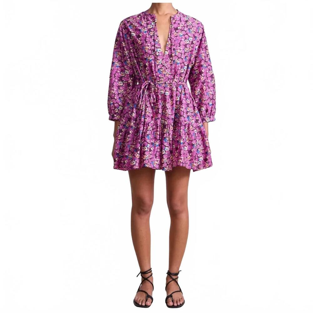 NEW APIECE APART lalla mini dress in florette peony